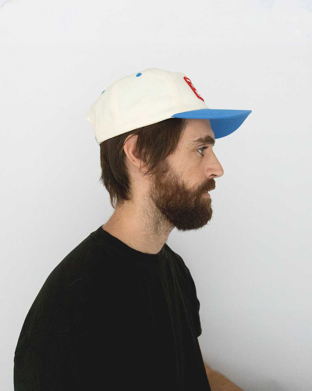 Dad Lightning Patch Hat (Blue + Cream)