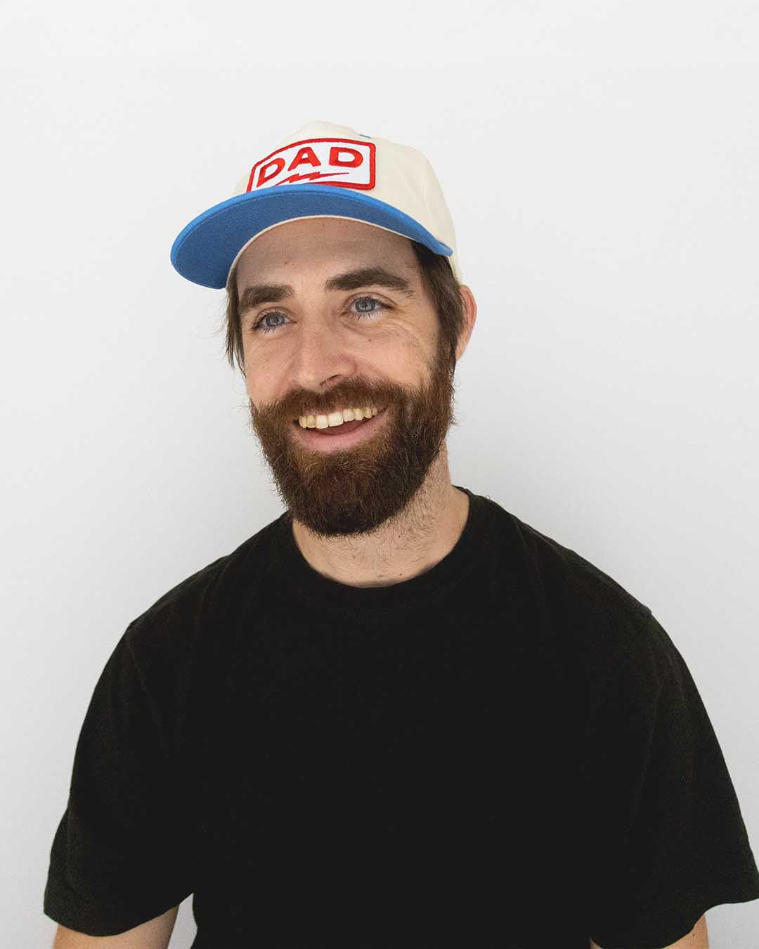 Dad Lightning Patch Hat (Blue + Cream)